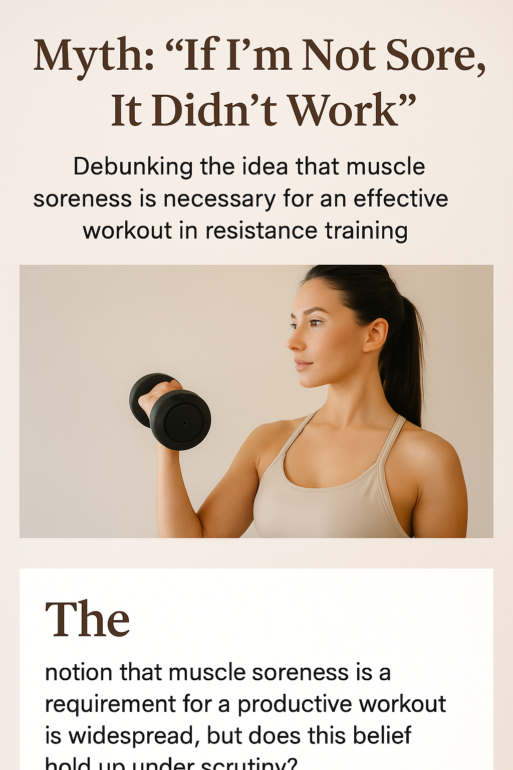 No Soreness, No Gains? Why That’s a Fitness Myth