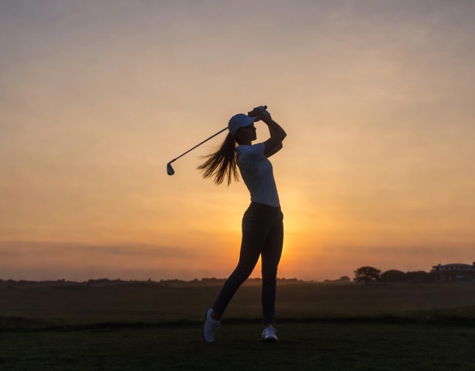 Golfer increasing club head speed with golf fitness training in Vancouver