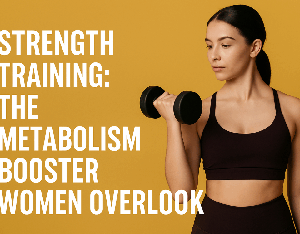 Woman lifting weights with glowing energy lines representing boosted metabolism – TurnFit Personal Trainers Vancouver