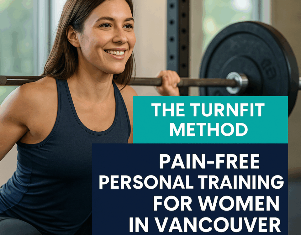 Woman training with personal trainer in Vancouver – The TurnFit Method, posture, strength, and mobility program.