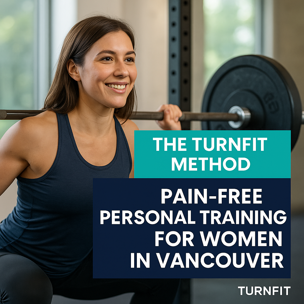 Woman training with personal trainer in Vancouver – The TurnFit Method, posture, strength, and mobility program.